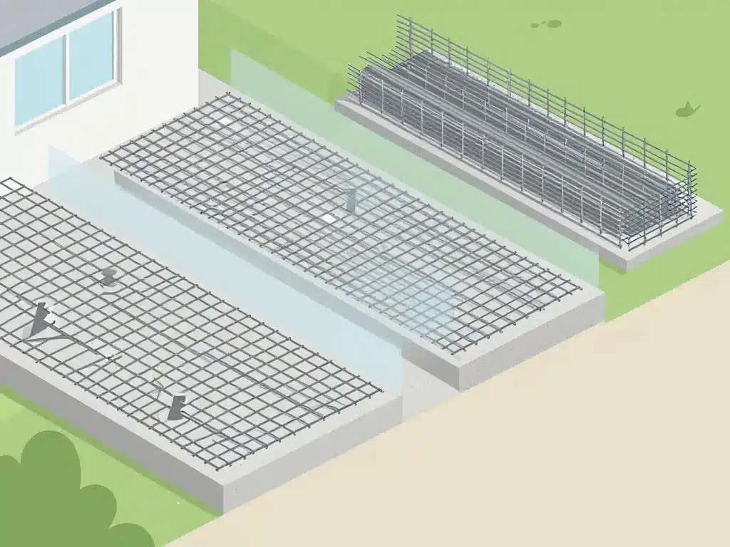 treillis soudé st25 en dalle terrasse allée