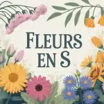 Illustration fleurs en S jardin printemps automne
