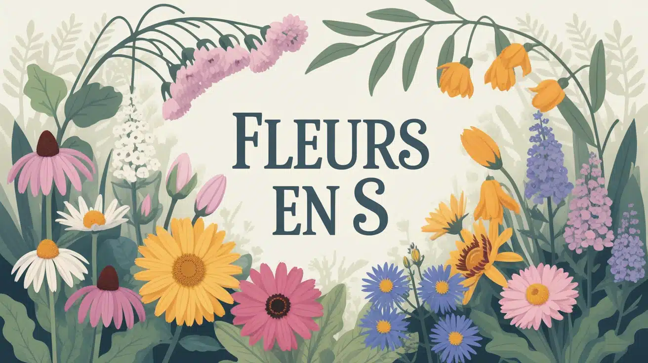 Illustration fleurs en S jardin printemps automne