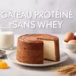 Illustration gâteau protéiné sans whey avec ingrédients naturels