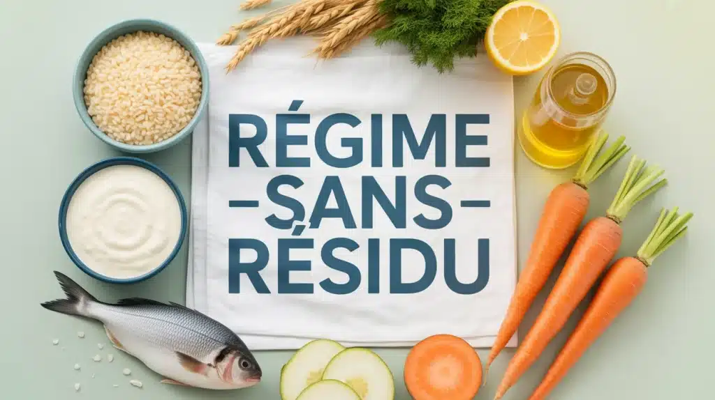 Illustration régime sans résidu ingrédients autorisés coloscopie