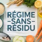 Illustration régime sans résidu ingrédients autorisés coloscopie