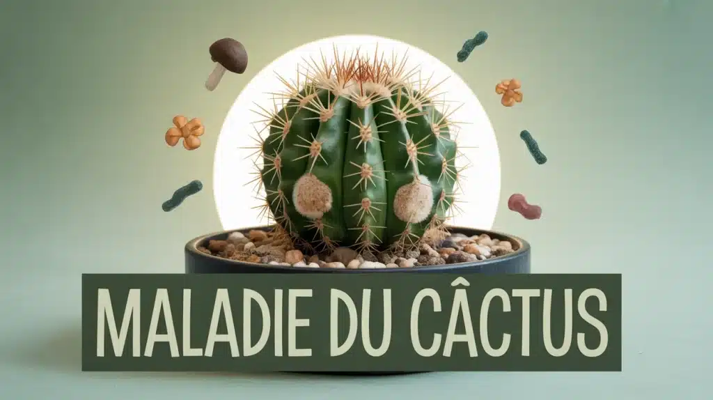 cactus malade avec taches brunes et pourriture