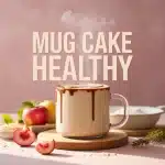 Illustration mug cake healthy avec fruits rouges et farine d'avoine