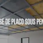 Illustration pose de placo sous pente avec ossature metallique