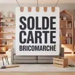 Illustration carte fidélité solde carte Bricomarché avec outils bricolage