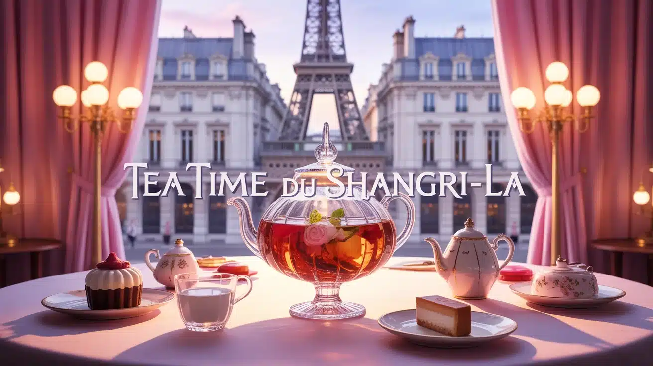 Tea time du Shangri-La sous coupole en verre à Paris