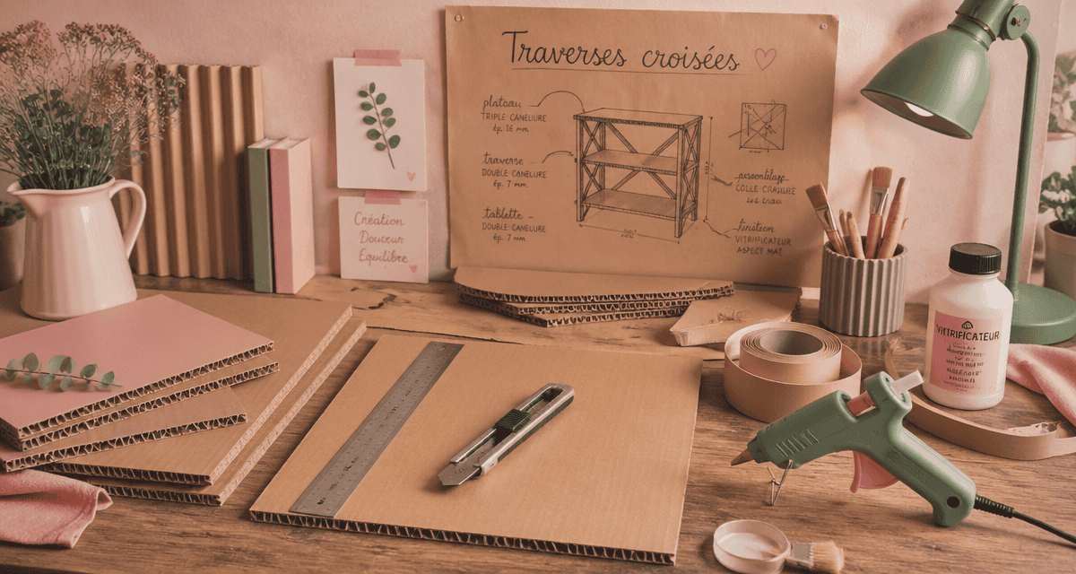 meuble en carton fabrication atelier outils
