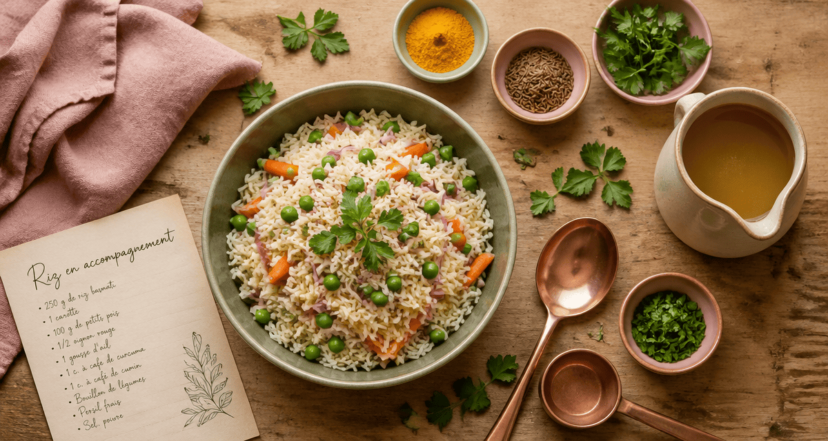 riz en accompagnement recettes avec légumes et épices
