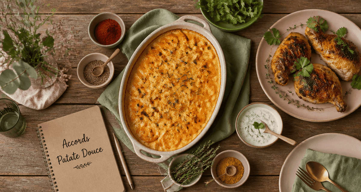 accompagnement patate douce gratin doré et épices