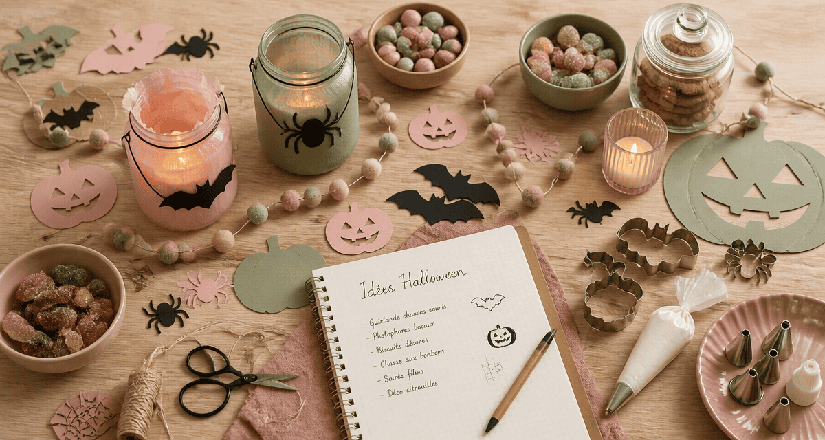 activité halloween table déco DIY salon