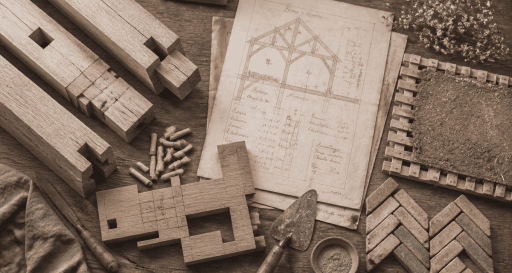 atelier charpentier colombage maison pièces bois