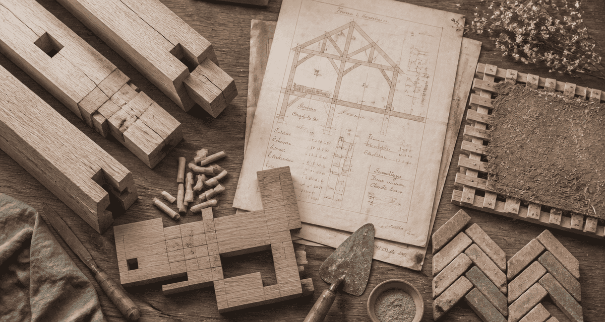 atelier charpentier colombage maison pièces bois