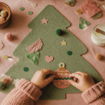 bricolage de noël pour petit de 2 ans sapin feutrine