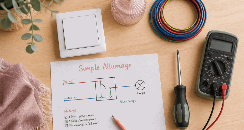 cablage simple allumage outils et schéma