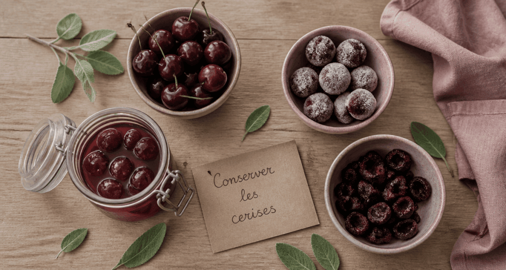 conserver des cerises différentes méthodes en photo