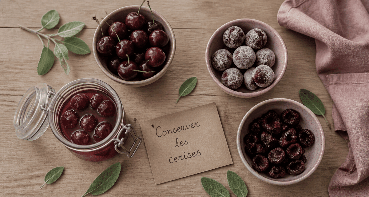 conserver des cerises différentes méthodes en photo