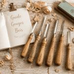gouge sculpture bois sur établi