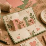 idée cadeau fête des pères à fabriquer facilement carte pop-up et objets DIY