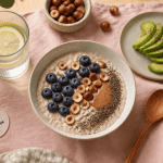 petit dej équilibré recette porridge myrtilles noisettes
