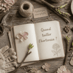 quand couper hortensia outils et bourgeons sur table