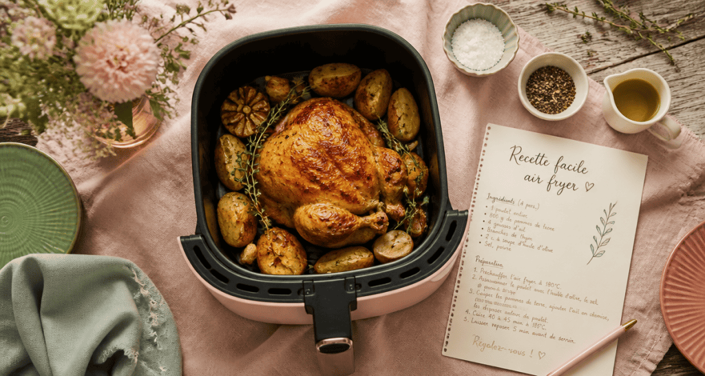 recette facile air fryer poulet pommes de terre