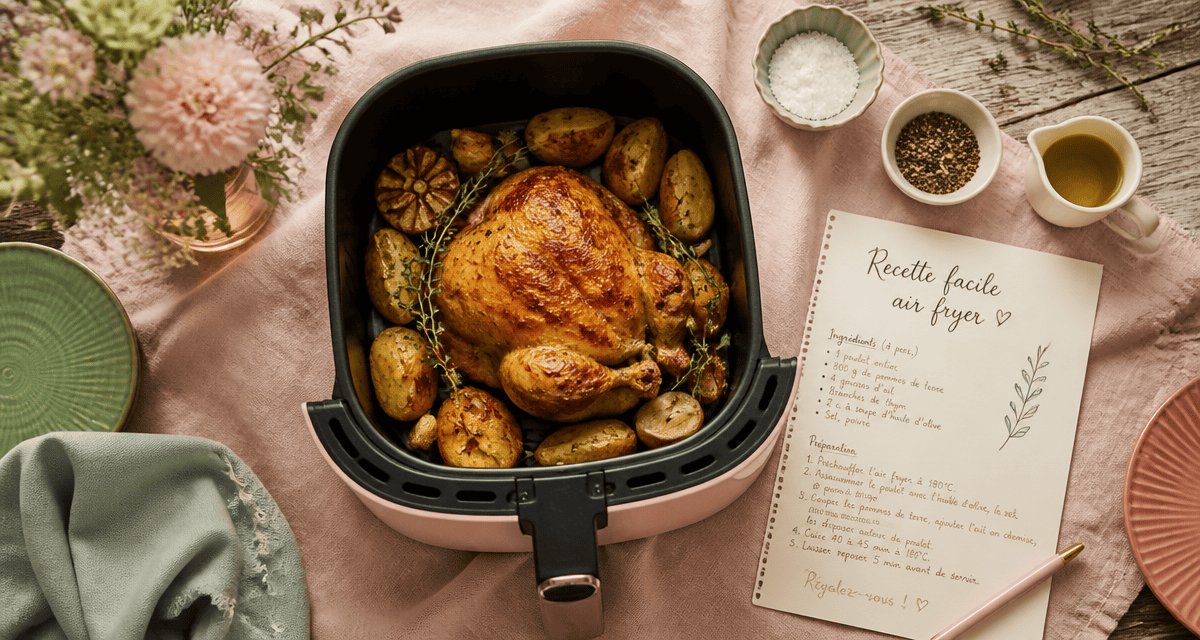 recette facile air fryer poulet pommes de terre