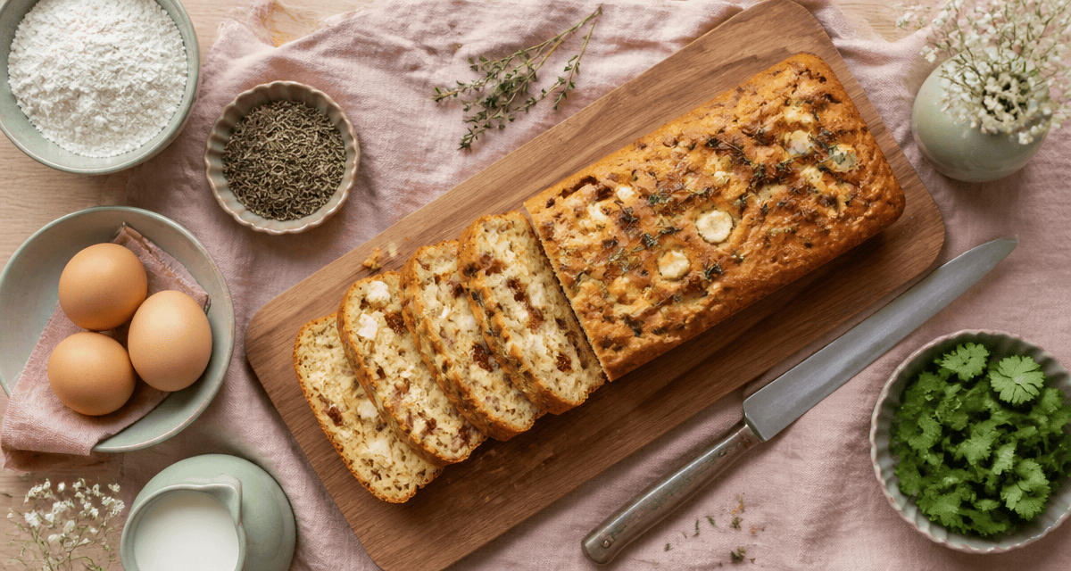 recette salé cake feta tomates séchées