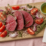 recette thonine darne à la provençale sur planche bois