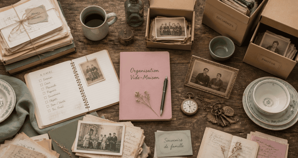 vider maison documents objets tri inventaire