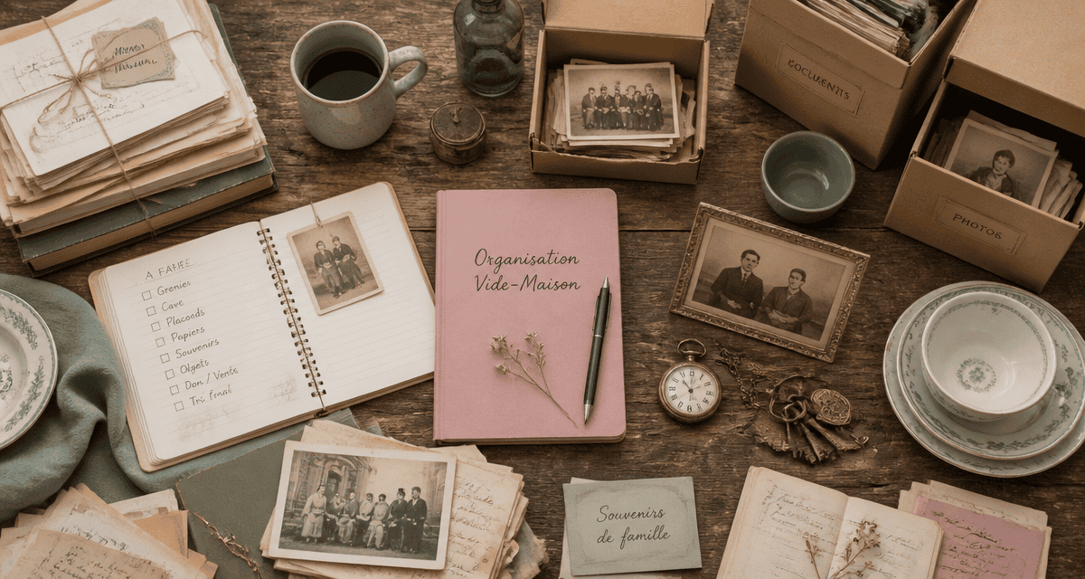 vider maison documents objets tri inventaire