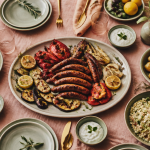 Accompagner merguez avec légumes grillés et semoule
