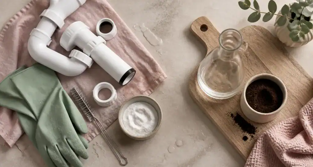 canalisation qui pue nettoyage naturel évier cuisine