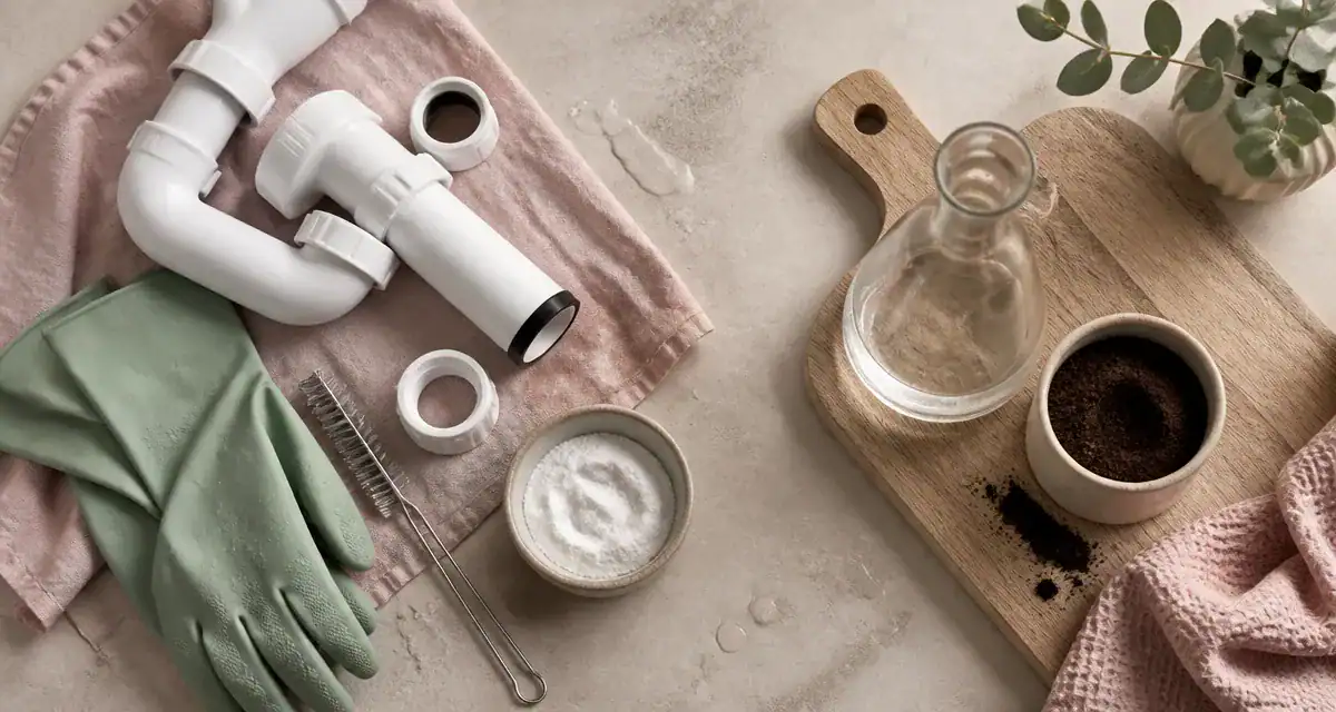 canalisation qui pue nettoyage naturel évier cuisine