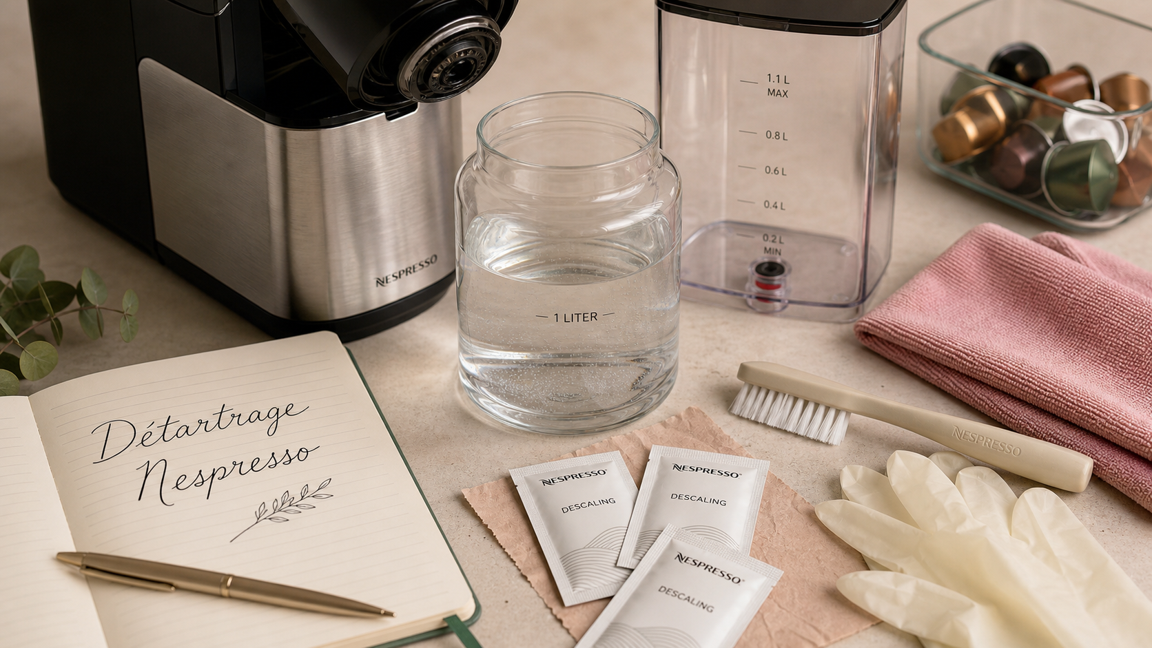Comment détartrer une Nespresso : solution de détartrage et pression