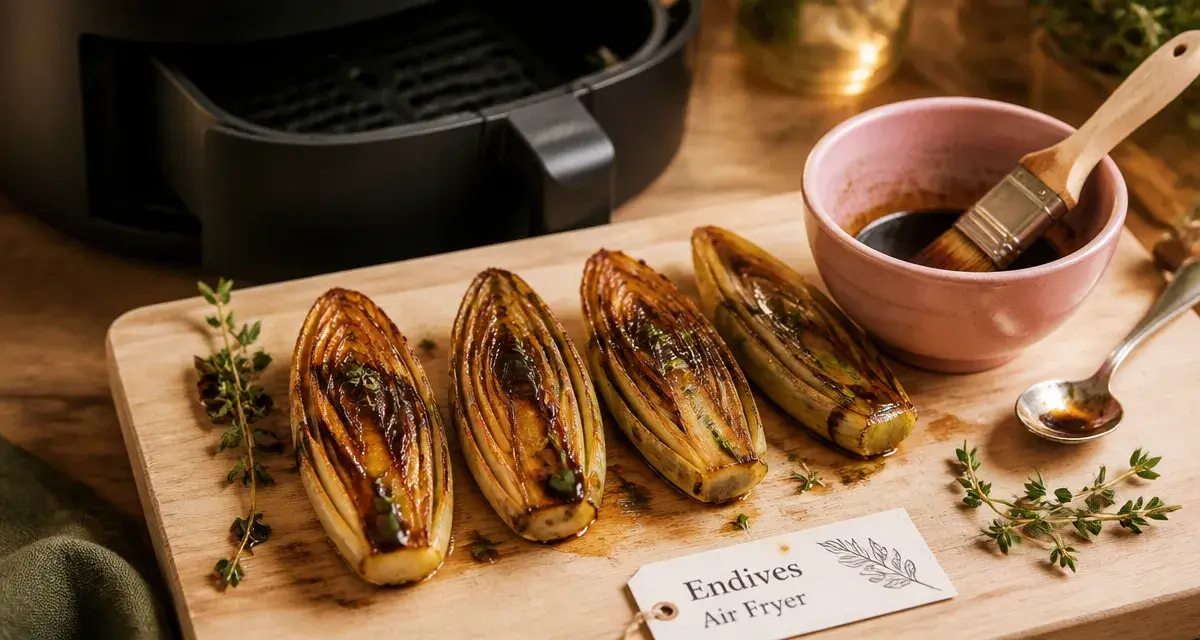 Endive air fryer fondante, braisée miel-balsamique, sans amertume