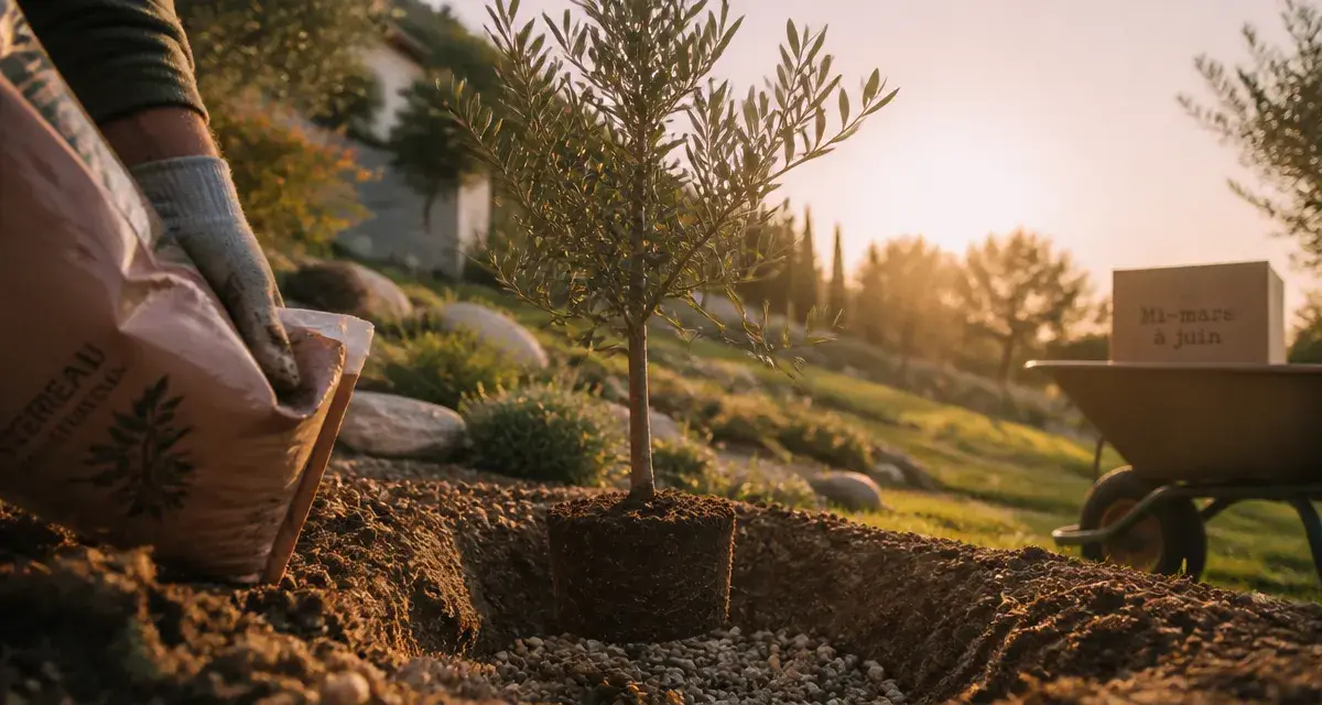 Quand planter olivier : olivier en terre, reprise au printemps