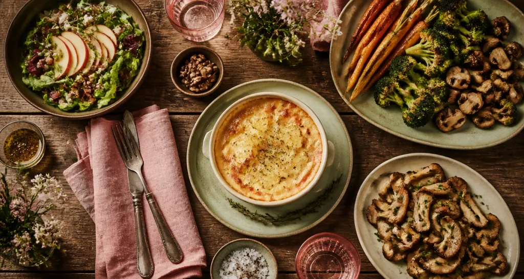 Que manger avec un gratin dauphinois sans viande, accompagnements variés