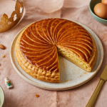 recette pour la galette des rois maison en flat-lay