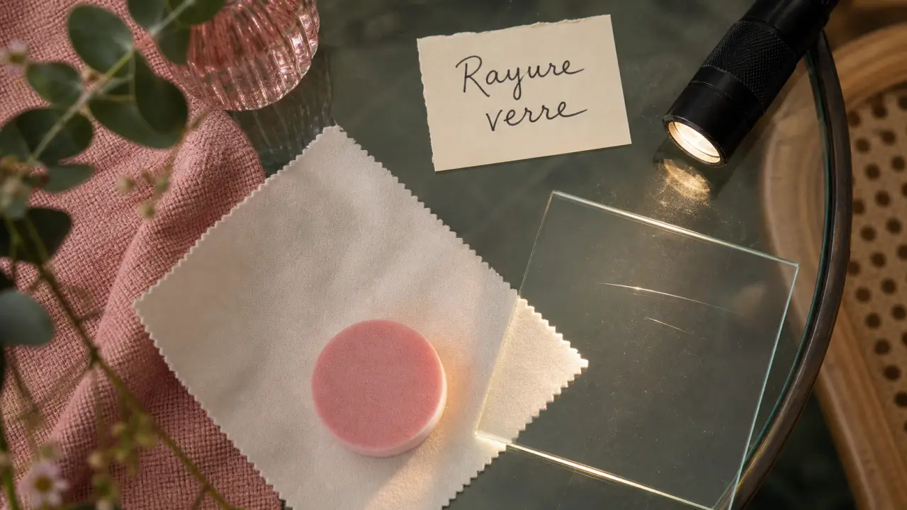 Enlever rayure profonde verre : test à l’ongle avant oxyde de cérium