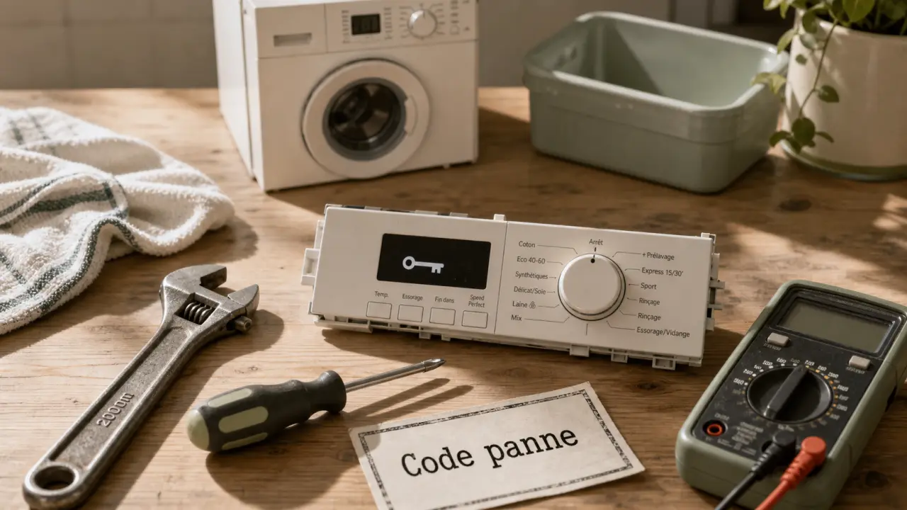 lave-linge bosch serie 2 problème : codes panne et sécurité enfants