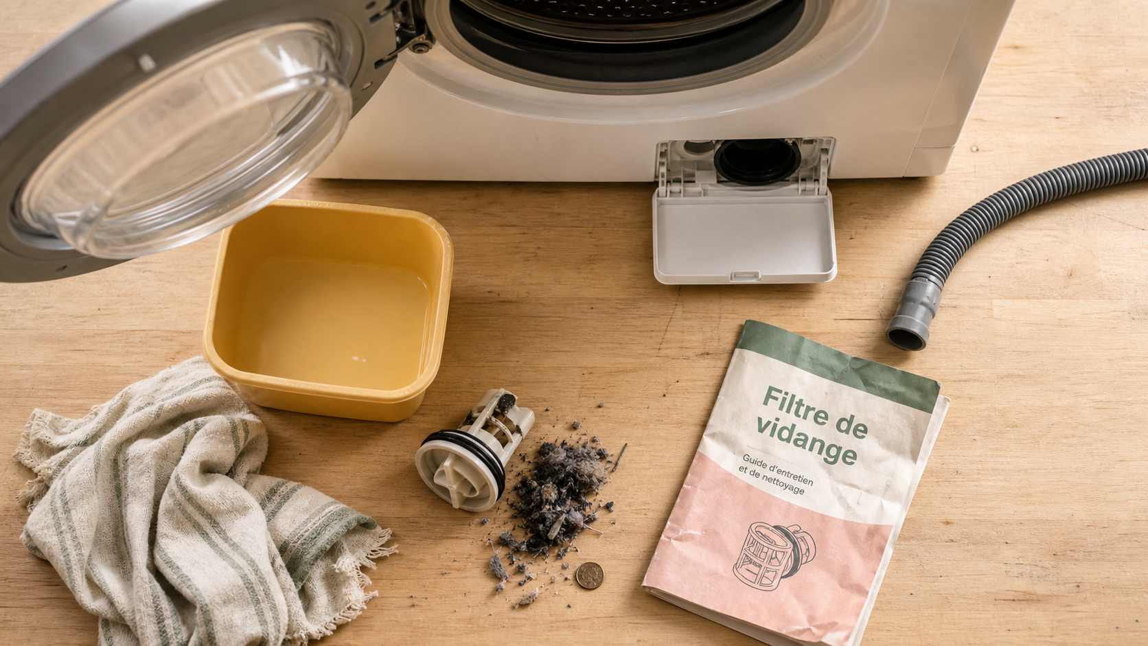 Machine à laver Electrolux problème : filtre de vidange ouvert