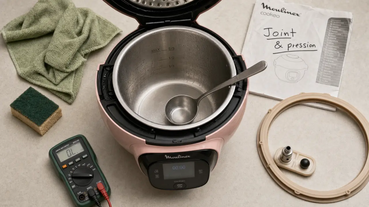 Problème cookeo cuisson sous pression : joint et valve à tester avant SAV