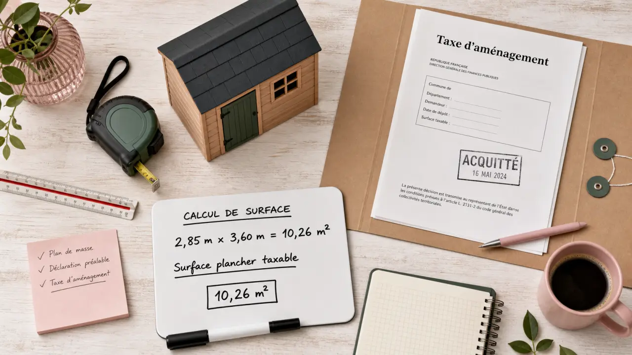 Taxe sur abri de jardin : calcul des m² et règles 2026
