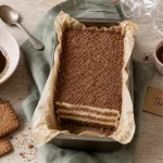 Thé brun gateau trempé au café, 6 heures au froid, photo du cake