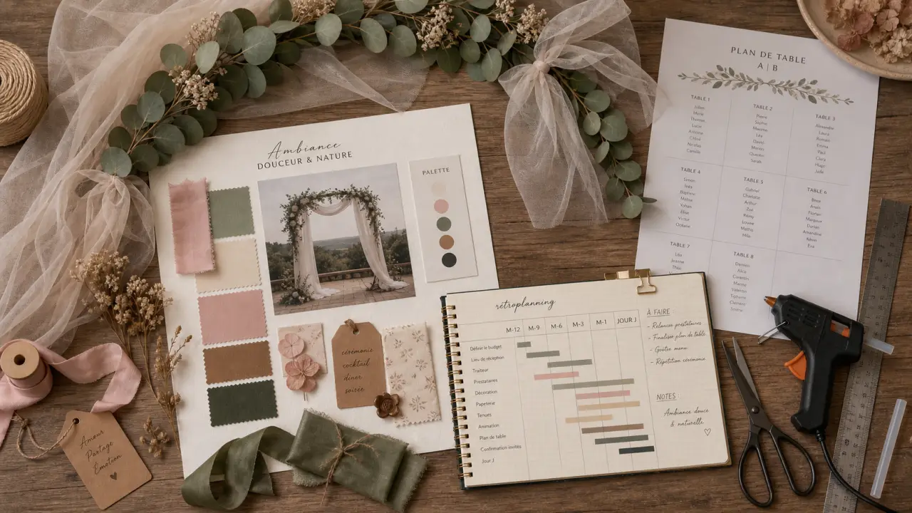 Formation decoration evenementielle : moodboard et matériel de décoration événementielle