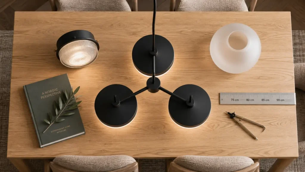 Luminaire pour salle à manger : suspension centrée et hauteur idéale