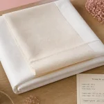 Nappe mariage blanche, tombé 40 cm, coton/lin