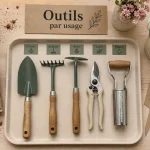 Outils du jardinier : bêche, sécateur et plantoir pour chaque tâche
