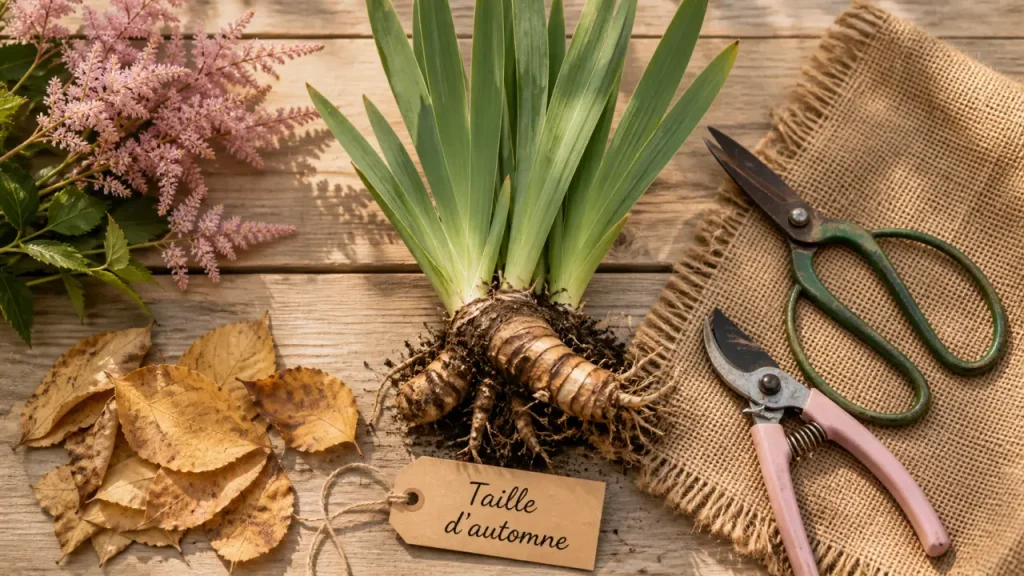 Quand couper feuilles iris : fleurs fanées et nettoyage d’automne, feuilles vertes et sèches
